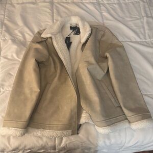Men's Tan Shearling Jacket